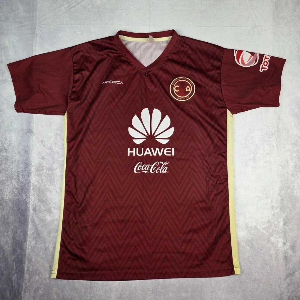 Club America Centenario Football Soccer Jersey Adult Medium Red #18 Corona 2026